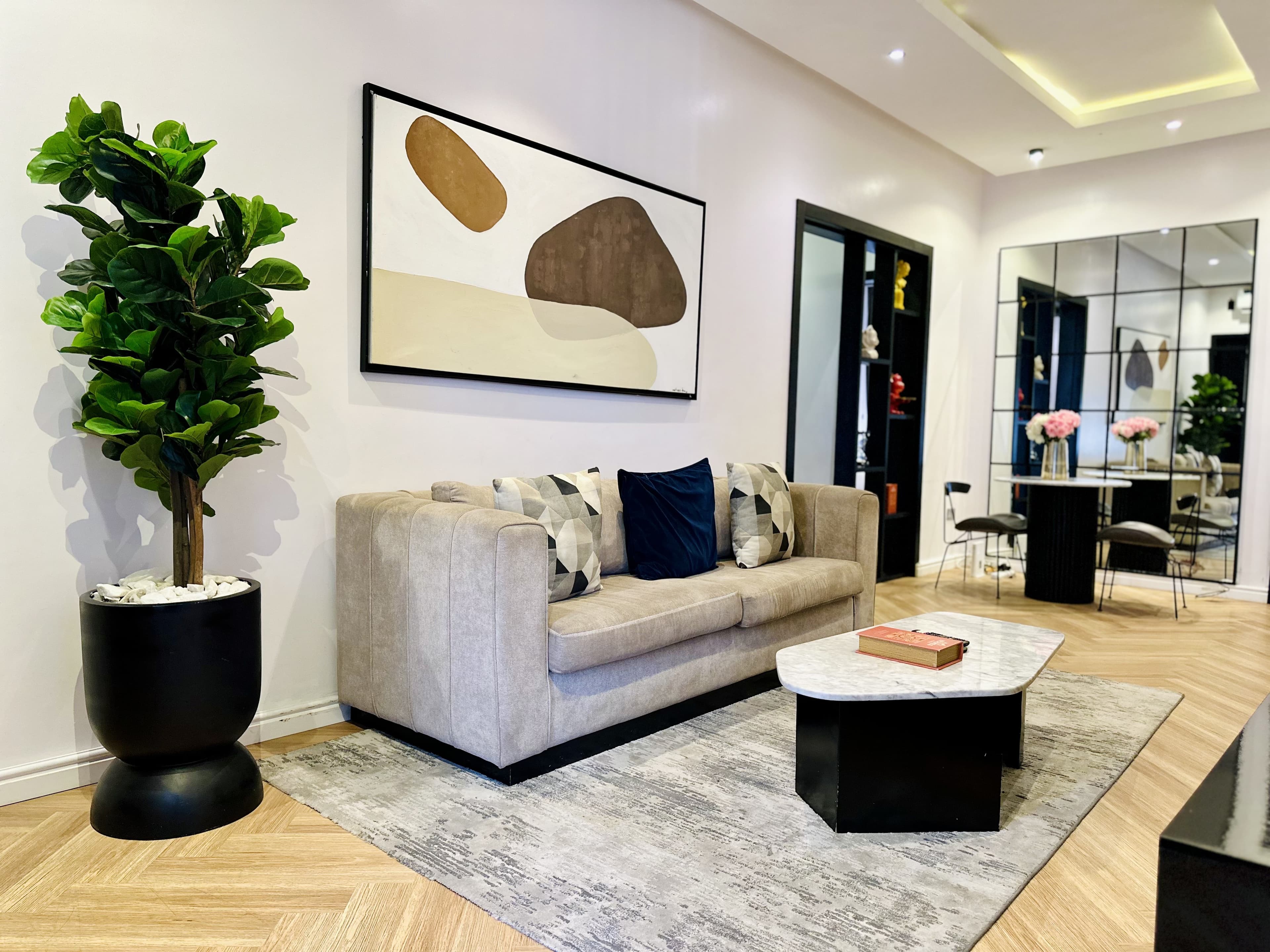 Beige Luxury 2-Bedroom Apartment
